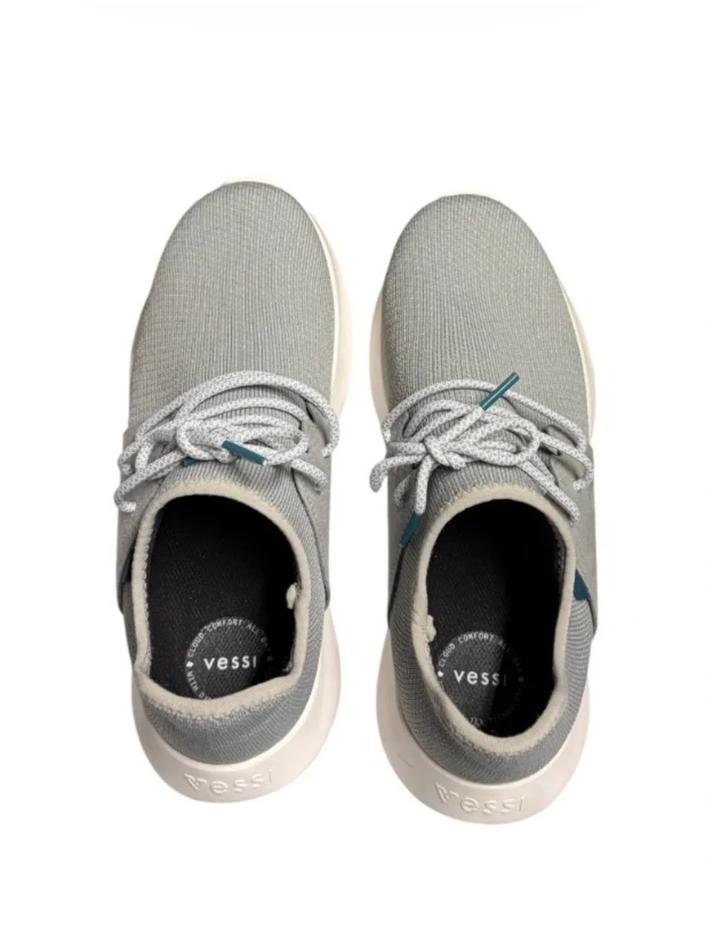 Vessi Everyday Classic Premium Waterproof Sneaker Light Green Gray Mens 8